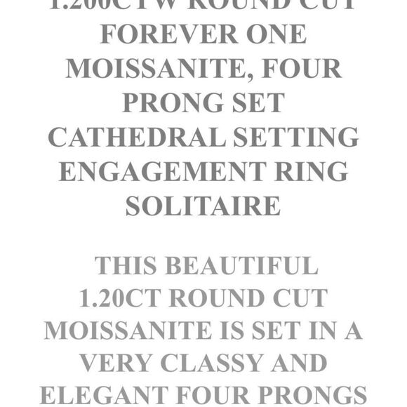 Cushion Cut Solitaire Ring, Silver Band, Elegant Engagement Bridal Promise - Picture 6 of 12